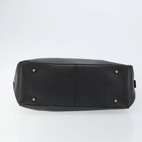 PRADA Hand Bag Safiano leather Black Gold Auth - Picture 7 of 16